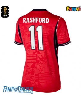 Anglia Marcus Rashford #11 Echipament de Fotbal Replică Mondial 2026 Femei Deplasare